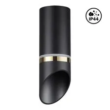 NOVOTECH 370905 OVER NT22 330 черный/золото Светильник накладной влагозащищенный IP44 GU10 9W 220V DELTA