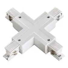 NOVOTECH 135052 PORT NT19 137 белый Соединитель "Х" с токопроводом для трехфазного шинопровода IP20 220V