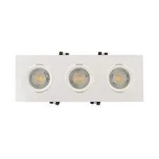 Denkirs DK3023-WH Встраиваемый светильник, IP 20, 10 Вт, GU5.3, LED, белый, пластик