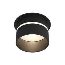 Denkirs DK2404-BK Встраиваемый светильник влагозащ., IP 44, до 15 Вт, GU10, черный, алюминий