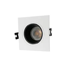 Denkirs DK3071-WH+BK Встраиваемый светильник, IP 20, 10 Вт, GU5.3, LED, белый/черный, пластик