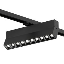 Denkirs DK6646-BK Поворотный однофазный трековый светильник EDDER со светодиодом L271mm 220V 20W 30° 4000K IP20 черный алюминий