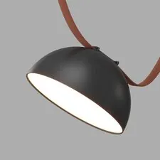 Denkirs DK5560-BK Cветильник для трека-ремня Belty, серия Flow со светодиодом, D220*H117мм, 48V DC, 24W, RA90, 120°, 4000K, IP20, черный, алюминий