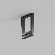 Denkirs TR5518-BK Накладное крепление гибкого трека-ремня Belty, серия Base, H50мм, IP20, черный, пластик