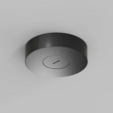 Denkirs TR5510-BK Накладное основание с возможностью размещения блока питания и подачи питания треку-ремню Belty, серия Base, D205*H50мм, IP20, черный, алюминий