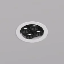 Denkirs DK2510-WB Встраиваемый светильник SPACE со светодиодом d65 220V 8W 38° 4000К IP20 белый/черный алюминий