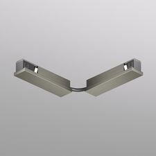 Denkirs TR5724-DN Электрический коннектор для трека SHINE BASE 90° стена-потолок с поворотом трека под произвольным углом, темный никель, алюминий