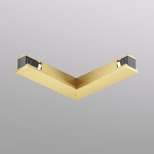 Denkirs TR5723-SB Электрический коннектор для трека SHINE BASE 90° потолок-потолок, сатинированная латунь, алюминий