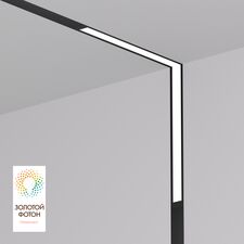 Denkirs DK8015-BK Угловой трековый светильник SMART LINEAR со светодиодом, L312*312, 220V, 18W, 3000-6000К, IP20, черный, алюминий