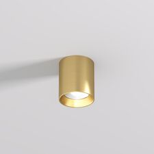 Denkirs DK2610-SB Накладной светильник SHINE TUBE со светодиодом, D70*H80, IP20, 3000К, 10W, RA?90, сатинированная латунь, алюминий