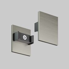 Denkirs TR5735H-DN Торцевая заглушка высокая, для использования с экраном, для трека Shine, серия Base, комплект 2 шт, темный никель, алюминий