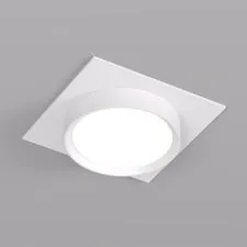 Denkirs DK2091-WH Встраиваемый светильник FLAT, IP 20, до 15 Вт, GX53, LED, белый, алюминий