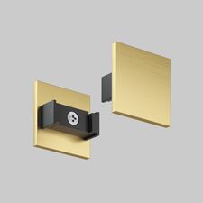 Denkirs TR5735-SB Торцевая заглушка низкая, для использования без экрана, для трека Shine, серия Base, комплект 2 шт, сатинированная латунь, алюминий