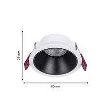 Favourite 4523-1C, врезной светильник, D86xH39, cutout:D75, 1xGU10x35W, IP20, excluded