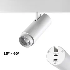 NOVOTECH 359206 SHINO NT23 070 белый Трековый светильник для низков. шинопровода с переключ. цветовой температуры и мощности IP20 LED 3000К\4000К\6000К 5W/9W/1