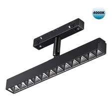 NOVOTECH 358610 SHINO NT21 045 черный Трековый светильник для низковольного шинопровода IP20 LED 4000K 12W 48V FLUM