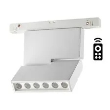 NOVOTECH 358627 SHINO NT21 065 белый Трековый низковольтный Светильник диммируемый с ДУ, со сменой цв.температуры IP20 LED 3000~6500К 12W 48V FLUM