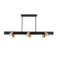 Favourite 4074-6P, подвесная люстра, L1200xW190xH600, 6xGU10LEDx10W, excluded + LEDx18W, 700LM, 4000K, included