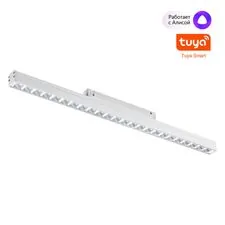 NOVOTECH 359489 SHINO NT24 000 белый Трековый низковольт. Светильник диммир. со сменой цв.температуры, пульт ДУ/Tuya Smart Life IP20 LED 24W 48V 3000-6500K FLUM