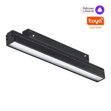 NOVOTECH 359480 SHINO NT24 000 черный Трековый низковольт. Светильник диммир. со сменой цв.температуры, пульт ДУ/Tuya Smart Life IP20 LED 12W 48V 3000-6500K FLUM