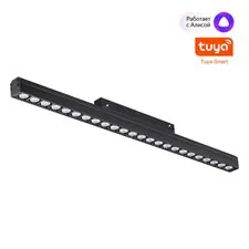 NOVOTECH 359490 SHINO NT24 000 черный Трековый низковольт. Светильник диммир. со сменой цв.температуры, пульт ДУ/Tuya Smart Life IP20 LED 24W 48V 3000-6500K FLUM