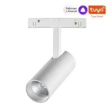 NOVOTECH 359495 SHINO NT24 000 белый Трековый низковольт. Светильник диммир. со сменой цв.температуры, пульт ДУ/Tuya Smart Life IP20 LED 12W 48V 3000-6500K FLUM