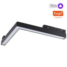 NOVOTECH 359502 SHINO NT24 000 черный Трековый низковольт. Светильник диммир. со сменой цв.температуры, пульт ДУ/Tuya Smart Life IP20 LED 24W 48V 3000-6500K FLUM