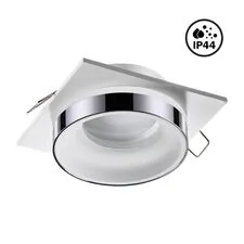 NOVOTECH 370786 SPOT NT21 334 белый/хром Светильник встраиваемый влагозащищенный IP44 GU10 9W 220V WATER