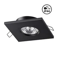NOVOTECH 370805 SPOT NT22 329 черный Светильник встраиваемый влагозащищенный IP44 GU10 50W 220V AQUA