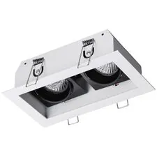 NOVOTECH 370713 SPOT NT20 289 белый/черный Встраиваемый светильник IP20 GU10 2*50W 220V GESSO