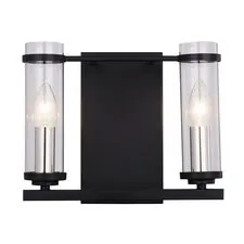 ST LUCE SL334.401.02 Бра Черный, Никель/Прозрачный E14 2*60W