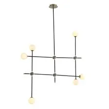 ST LUCE SL429.403.06 Светильник подвесной Черный, Золото/Белый G9 6*5W