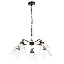 ST LUCE SL237.413.05 Люстра подвесная Черный, Матовое золото/Прозрачный E27 5*60W