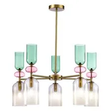 ST LUCE SL2000.202.05 Люстра потолочная Золотистый/Дымчатый E14 5*40W