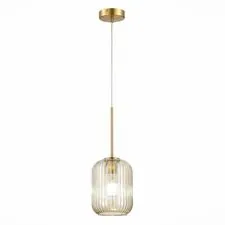 ST LUCE SL1154.333.01 Подвес Латунь/Коньячный E27 1*60W