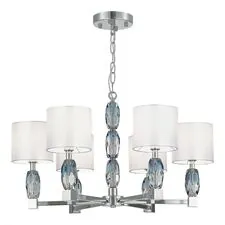 ST LUCE SL1759.103.06 Люстра подвесная Хром, Голубой/Белый E14 6*40W