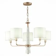 ST LUCE SL1163.203.05 Светильник подвесной Матовое золото/Белый E14 5*40W