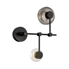 ST LUCE SL6005.401.02 Светильник настенный Черный/Дымчатый, Прозрачный LED 2*3W 3000K