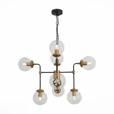 ST LUCE SL234.403.08 Люстра подвесная Черный, Золото/Прозрачный E27 8*40W