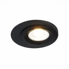ST LUCE ST216.408.01 Светильник встраиваемый Черный GU10 1*7W IP20 D100xH23 220V Без ламп