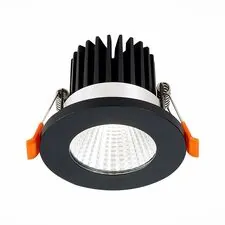 ST LUCE ST704.438.10 Светильник встраиваемый Черный LED 1*10W 3000K 900Lm Ra>90 38° IP20 D80xH60 170-240V