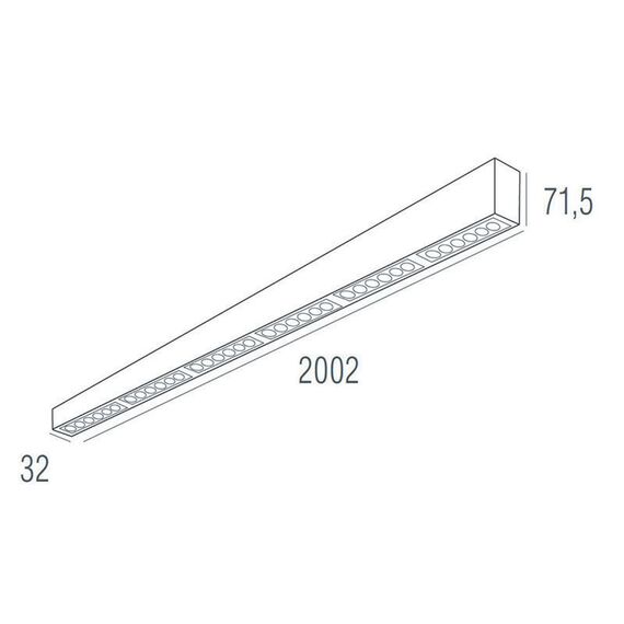 Donolux DL18515S121A36.48.2000WB Подвесной светодиодный светильник 2м 36Вт 48°, изображение 4