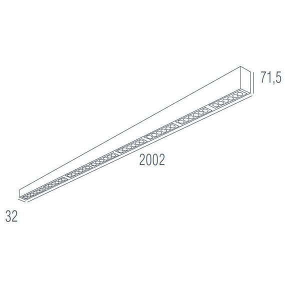 Donolux DL18515S121B48.48.2000BW Подвесной светодиодный светильник 2м 48Вт 48°, изображение 4
