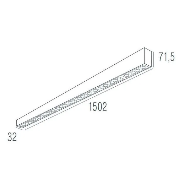 Donolux DL18515C121A36.34.1500BW Накладной светодиодный светильник 1,5м 36Вт 34°, изображение 5