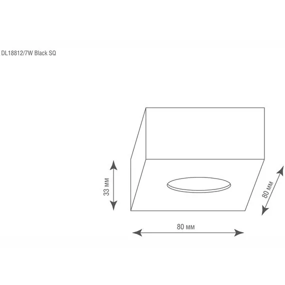 Donolux DL18812/7W Black SQ Накладной светодиодный светильник, 7Вт, изображение 8