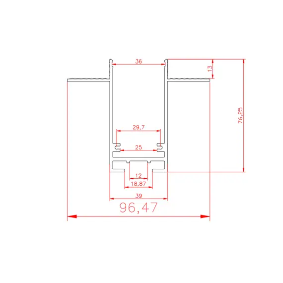 Donolux DLM012BSp1 Магнитный шинопровод встраиваемый под гипсокартон, изображение 5