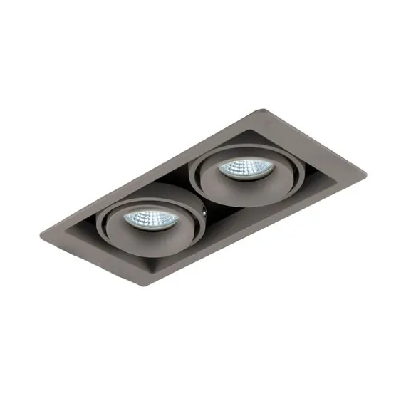 Donolux DL18615/02WW-SQ Silver Grey/Black Встраиваемый светильник под сменную лампу, изображение 3
