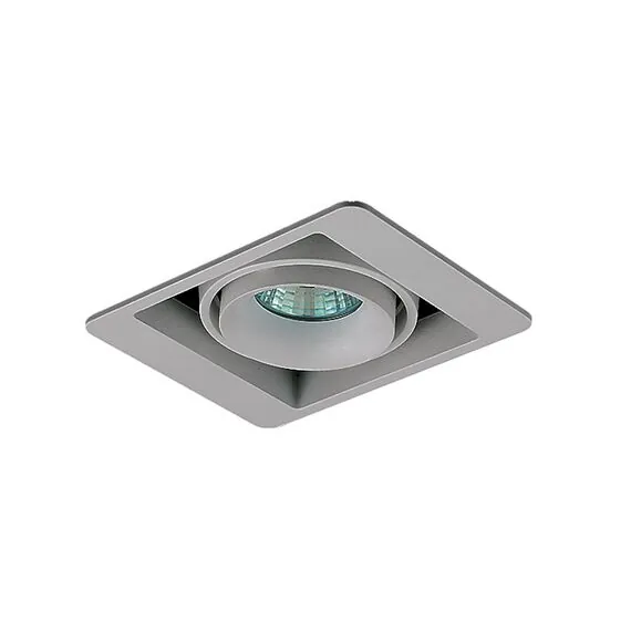 Donolux DL18615/01WW-SQ Silver Grey/Black Встраиваемый светильник под сменную лампу, изображение 3