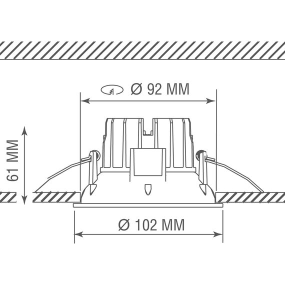 Donolux DL18616/01WW-R White Встраиваемый светодиодный светильник, 9.3Вт, изображение 5