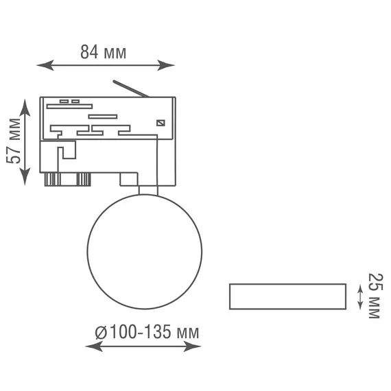 Donolux DL18791R24N1B Track Светодиодный светильник для трехфазной шины, 24Вт, изображение 4